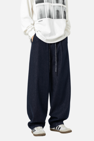 Style Core Aesthetics, New Style Trends Pleated Hem Jeans