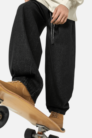 Style Core Aesthetics, New Style Trends Pleated Hem Jeans