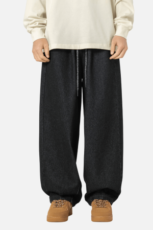 Style Core Aesthetics, New Style Trends Pleated Hem Jeans