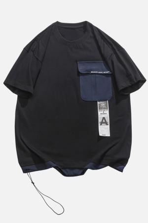 Style Core Aesthetics, New Style Trends Pocket Drawstring Cotton Shirt