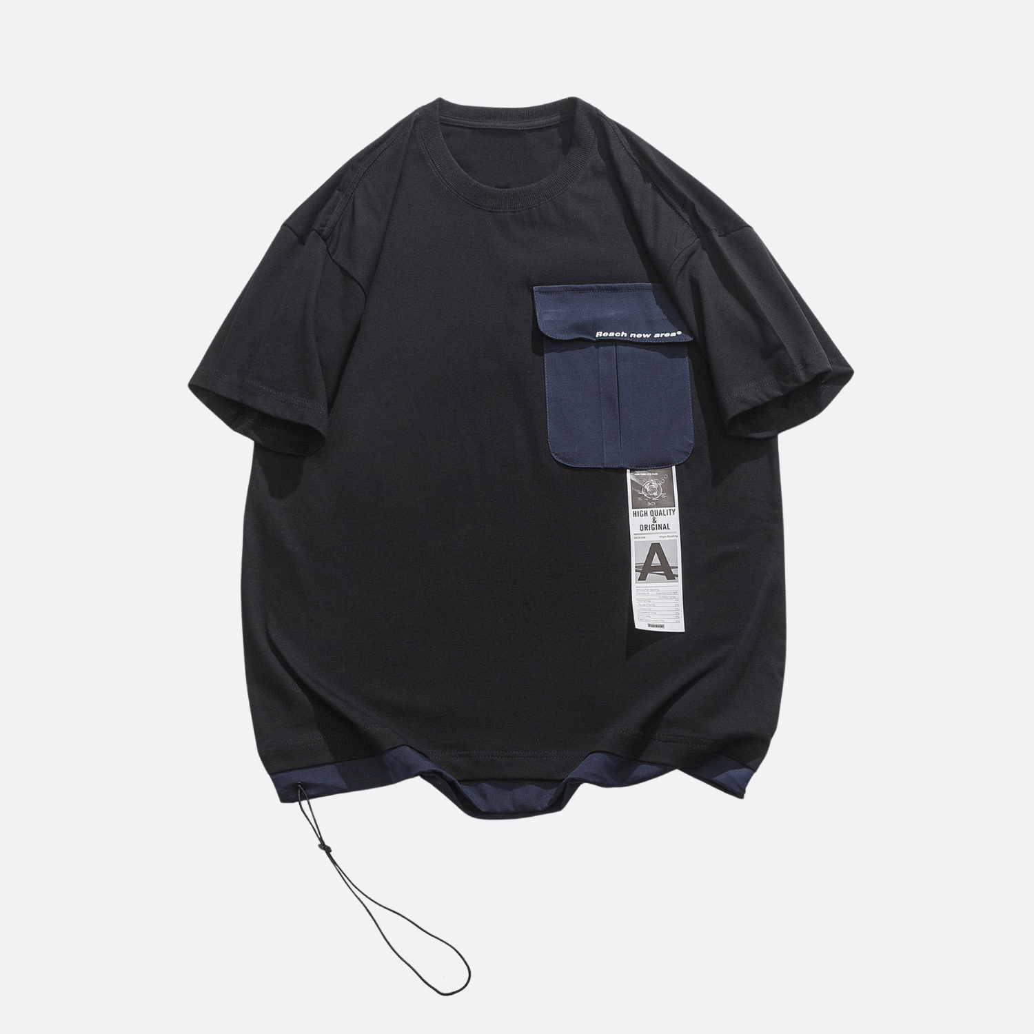 Style Core Aesthetics, New Style Trends Pocket Drawstring Cotton Shirt