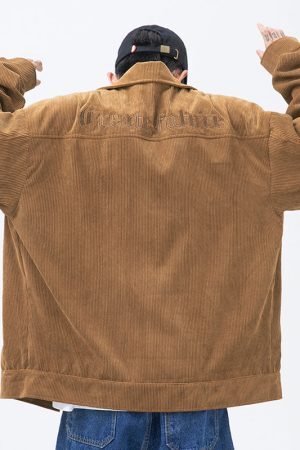 Style Core Aesthetics, New Style Trends Pocket Patch Corduroy Jacket