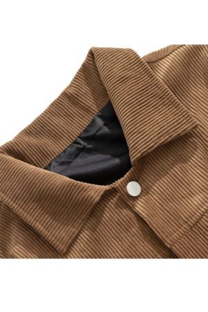Style Core Aesthetics, New Style Trends Pocket Patch Corduroy Jacket