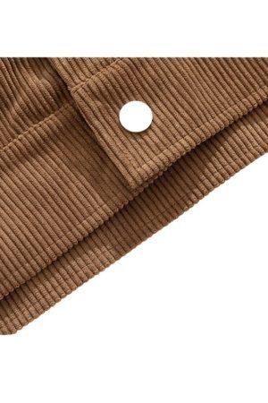 Style Core Aesthetics, New Style Trends Pocket Patch Corduroy Jacket