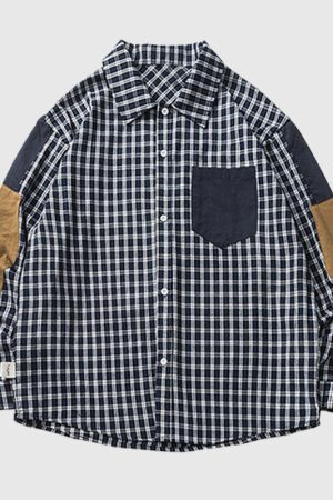 Style Core Aesthetics, New Style Trends Pocket Patch Plaid Shirts