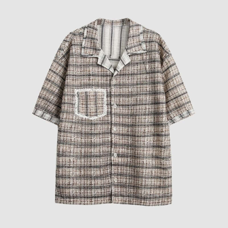 Style Core Aesthetics, New Style Trends Pocket Patch Stripe Shirts