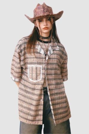 Style Core Aesthetics, New Style Trends Pocket Patch Stripe Shirts