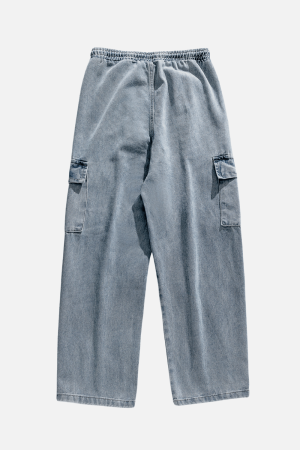 Style Core Aesthetics, New Style Trends Pocket Patchwork Denim Pants