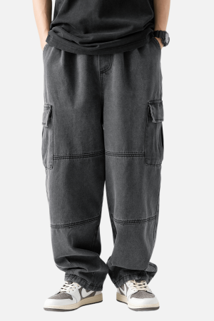 Style Core Aesthetics, New Style Trends Pocket Patchwork Denim Pants