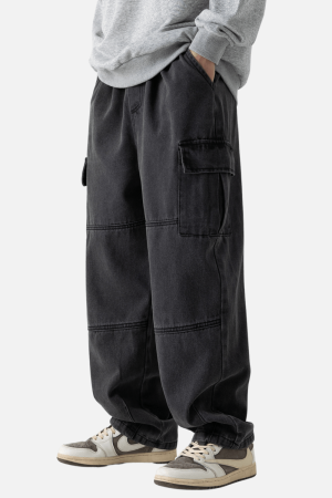 Style Core Aesthetics, New Style Trends Pocket Patchwork Design Cargo Jeans