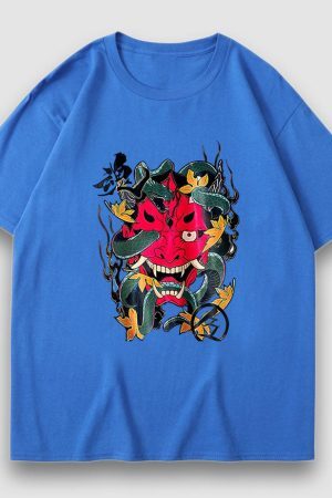 Style Core Aesthetics, New Style Trends Prajna Pattern Cartoon Print Tee