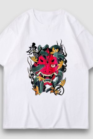 Style Core Aesthetics, New Style Trends Prajna Pattern Cartoon Print Tee