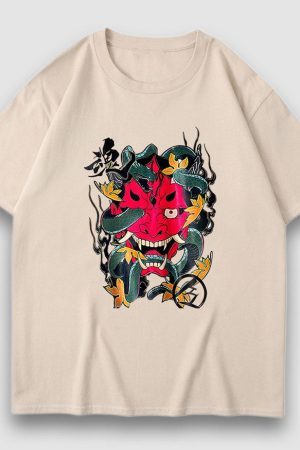 Style Core Aesthetics, New Style Trends Prajna Pattern Cartoon Print Tee