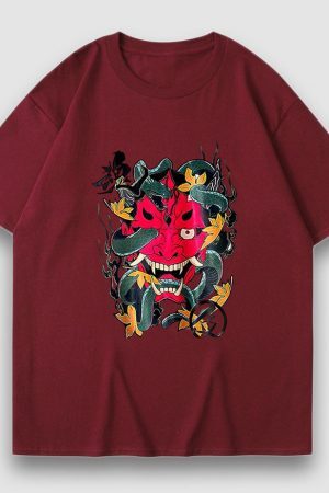 Style Core Aesthetics, New Style Trends Prajna Pattern Cartoon Print Tee