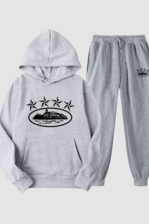 Style Core Aesthetics, New Style Trends Printed Sweatshirt Sets