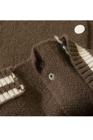 Style Core Aesthetics, New Style Trends PU Sleeve Patchwork Cropped Varsity Jacket