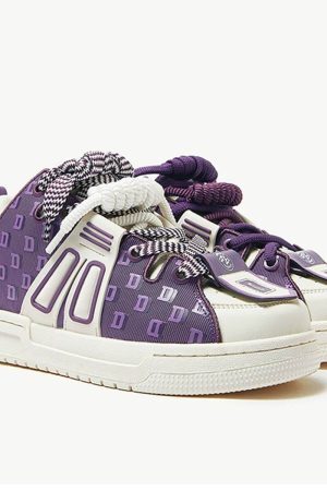 Style Core Aesthetics, New Style Trends Purple Retro Sneakers