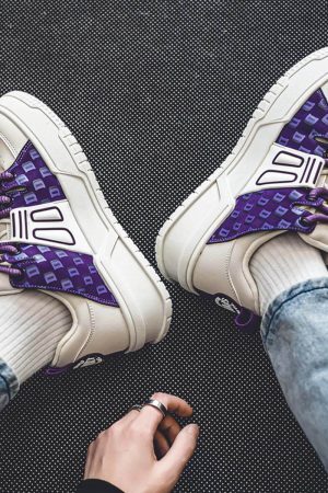 Style Core Aesthetics, New Style Trends Purple Retro Sneakers