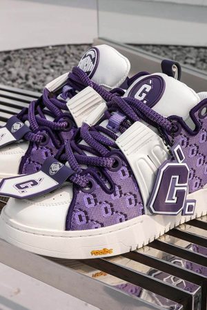 Style Core Aesthetics, New Style Trends Purple Retro Sneakers