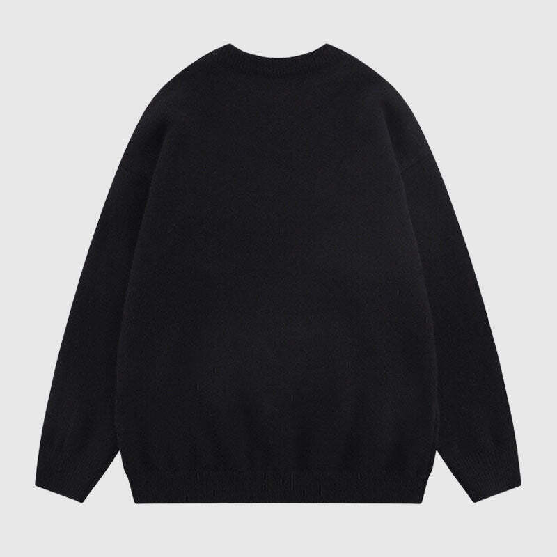 Style Core Aesthetics, New Style Trends Rabbit Pattern Embroidered Pullover Style Core Aesthetics, New Style Trends Rabbit Pattern Embroidered Pullover