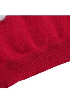 Style Core Aesthetics, New Style Trends Rabbit Pattern Embroidered Pullover