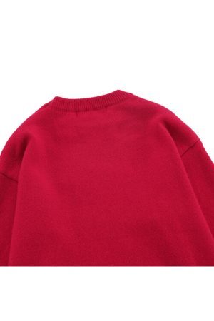 Style Core Aesthetics, New Style Trends Rabbit Pattern Embroidered Pullover