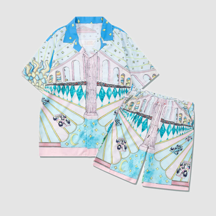 Style Core Aesthetics, New Style Trends Racing Digital Print Shirt+Shorts