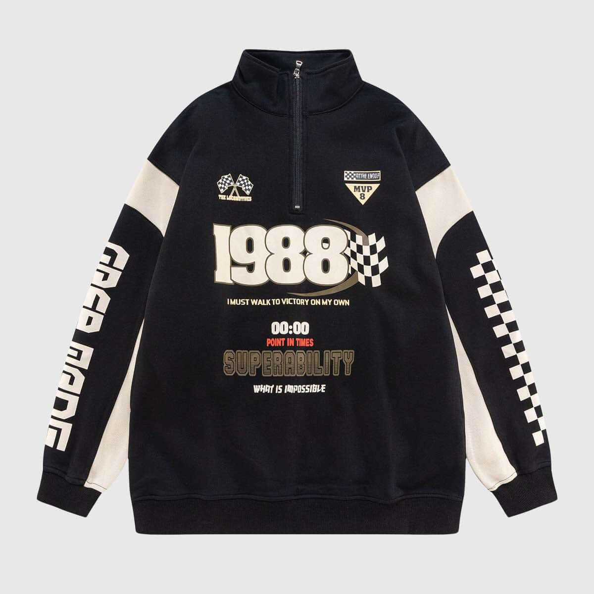 Style Core Aesthetics, New Style Trends Racing Graphic Half-Zip Pullover
