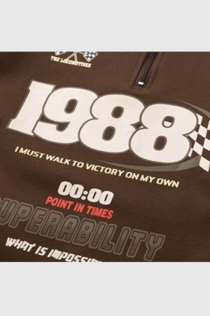 Style Core Aesthetics, New Style Trends Racing Graphic Half-Zip Pullover