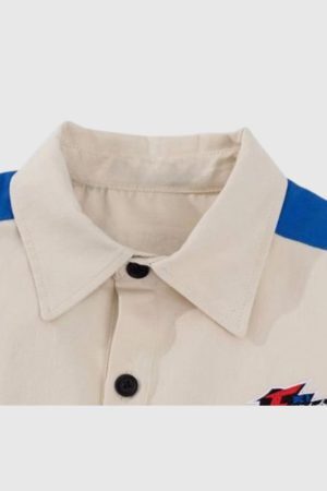 Style Core Aesthetics, New Style Trends Racing Patchwork Shirt