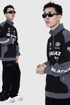 Style Core Aesthetics, New Style Trends Racing Style Zip Sweatshirt