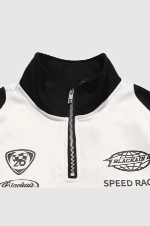 Style Core Aesthetics, New Style Trends Racing Style Zip Sweatshirt