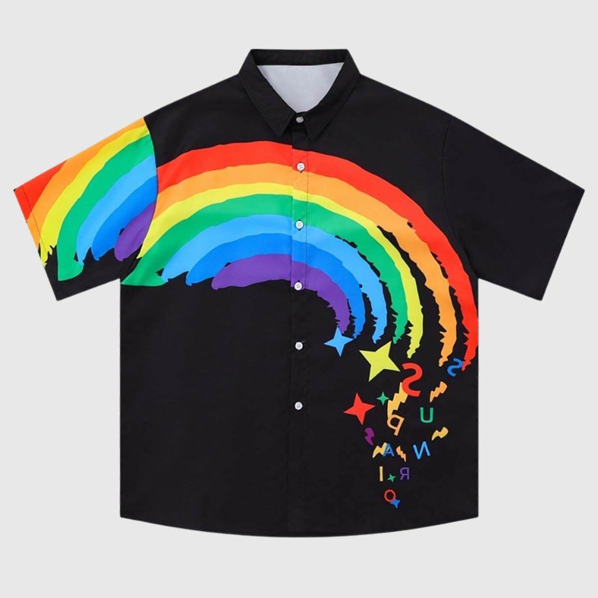 Style Core Aesthetics, New Style Trends Rainbow Graphic Shirt