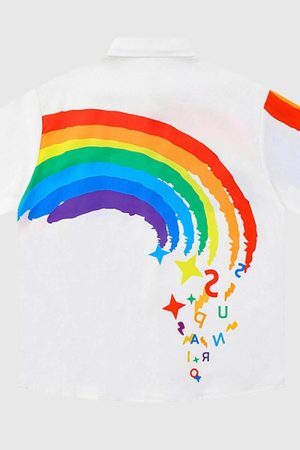 Style Core Aesthetics, New Style Trends Rainbow Graphic Shirt