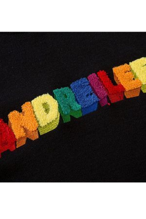 Style Core Aesthetics, New Style Trends Rainbow Letter Embroidery Sweater