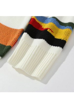 Style Core Aesthetics, New Style Trends Rainbow Stripe Sweater