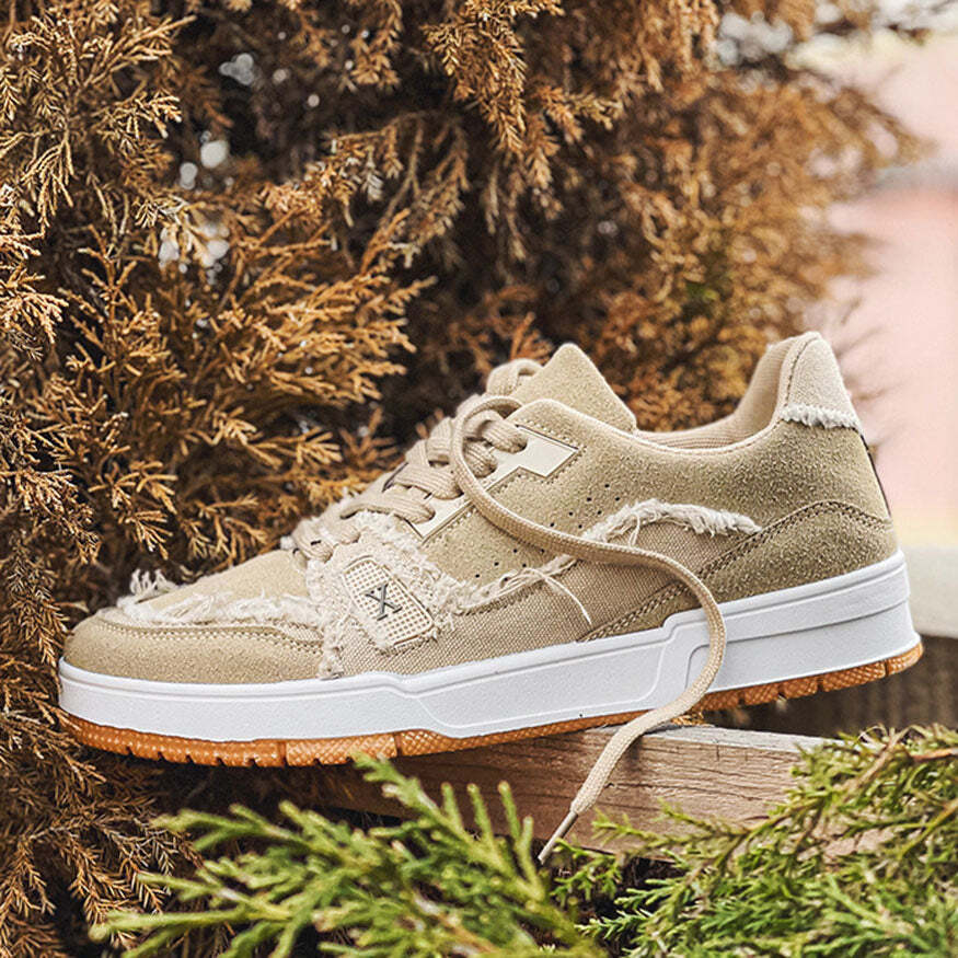 Style Core Aesthetics, New Style Trends Raw-Edge Contrast Color Skate Shoes Style Core Aesthetics, New Style Trends Raw-Edge Contrast Color Skate Shoes