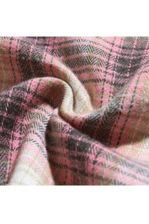 Style Core Aesthetics, New Style Trends Raw Hem Plaid Shirts