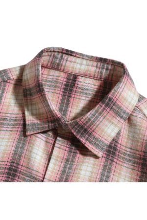 Style Core Aesthetics, New Style Trends Raw Hem Plaid Shirts