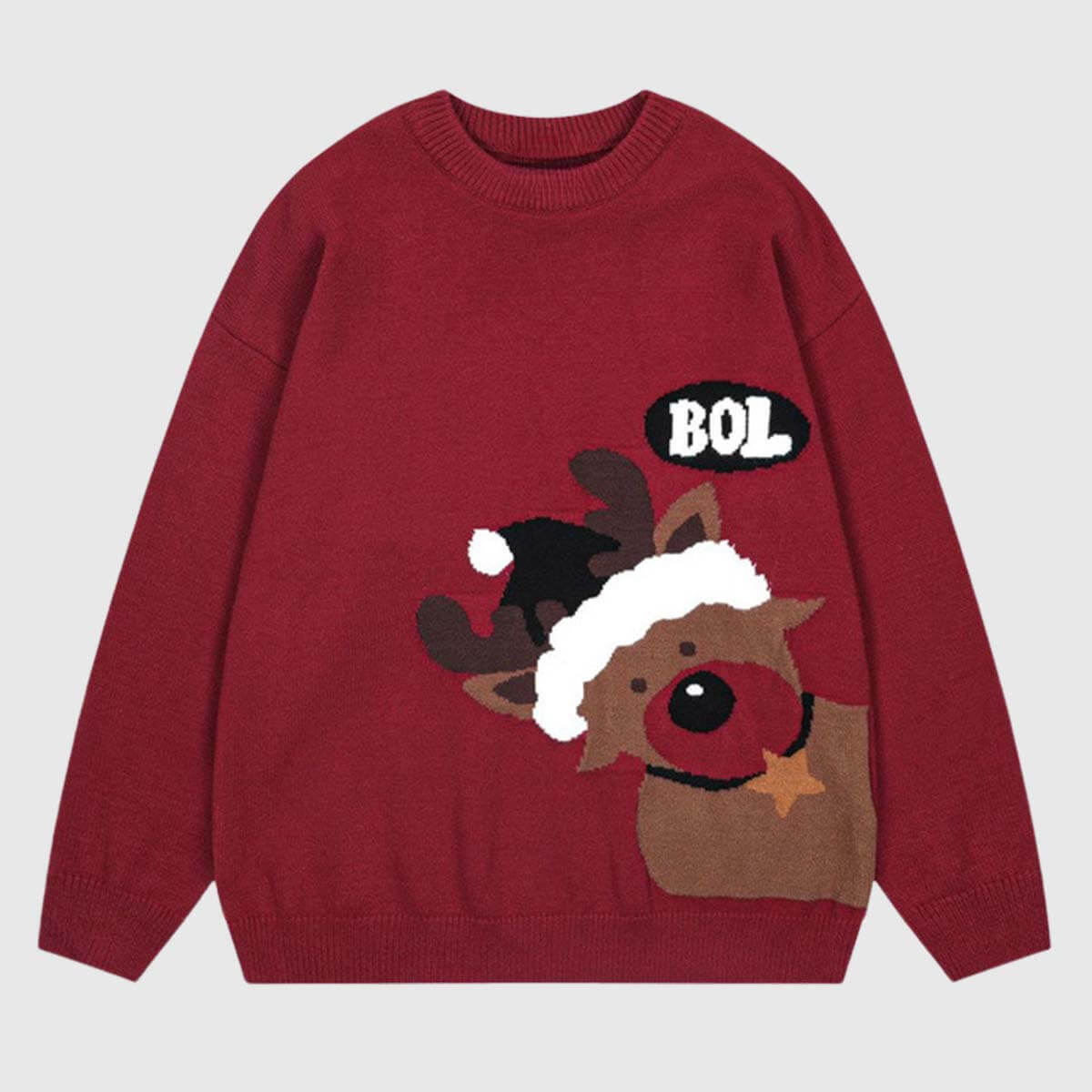 Style Core Aesthetics, New Style Trends Reindeer Knit Christmas Sweater