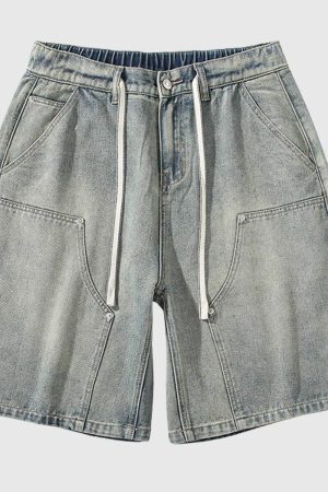 Style Core Aesthetics, New Style Trends Relaxed Denim Cargo Shorts