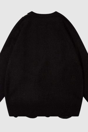 Style Core Aesthetics, New Style Trends Retro Abstract Striped Sweater