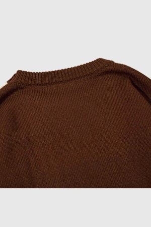 Style Core Aesthetics, New Style Trends Retro Abstract Striped Sweater