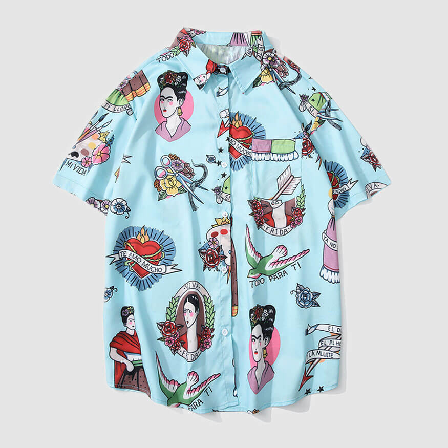 Style Core Aesthetics, New Style Trends Retro Cartoon Character Shirt