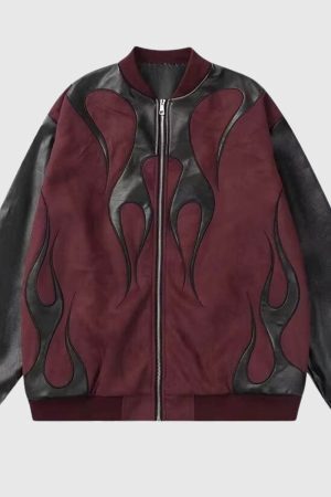 Style Core Aesthetics, New Style Trends Retro Color-Block Pilot Jacket