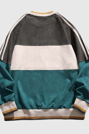 Style Core Aesthetics, New Style Trends Retro Colorblock Sweatshirt