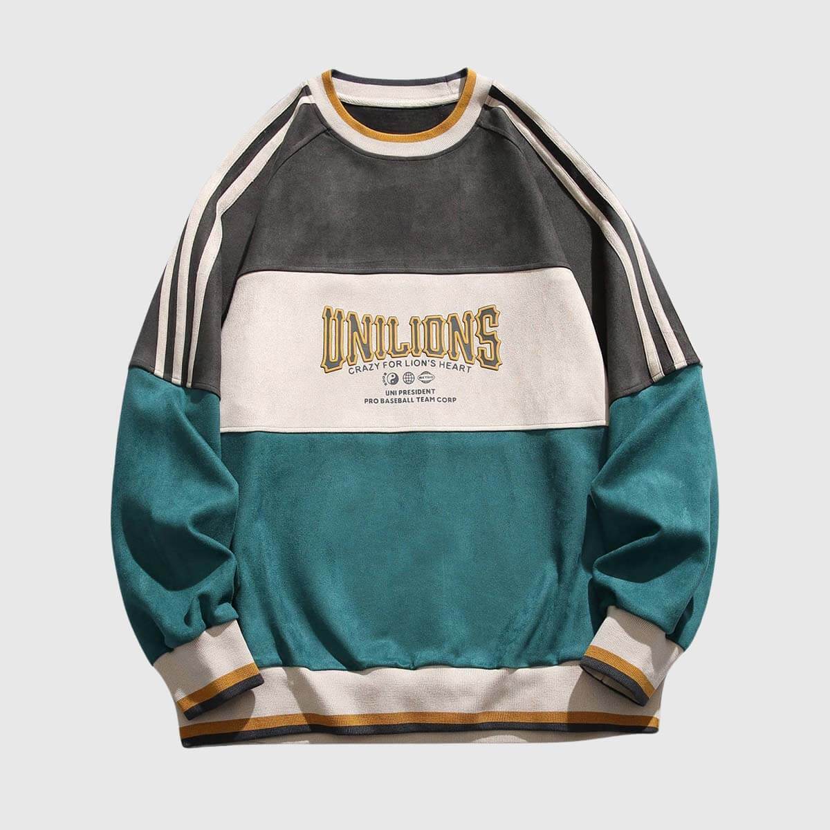 Style Core Aesthetics, New Style Trends Retro Colorblock Sweatshirt