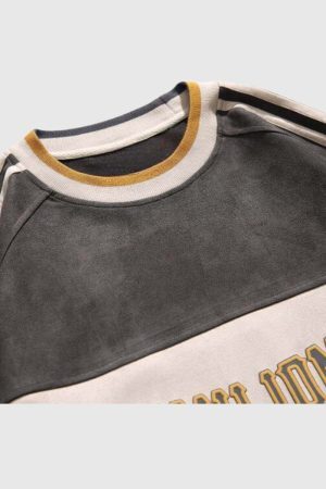 Style Core Aesthetics, New Style Trends Retro Colorblock Sweatshirt