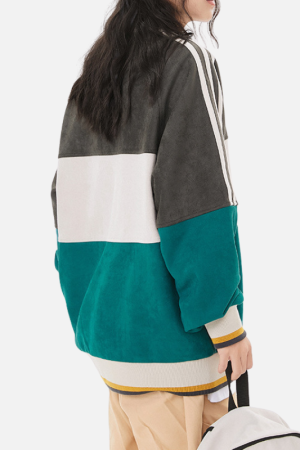 Style Core Aesthetics, New Style Trends Retro Colorblock Sweatshirt
