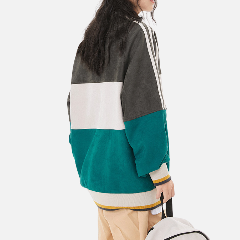 Style Core Aesthetics, New Style Trends Retro Colorblock Sweatshirt Style Core Aesthetics, New Style Trends Retro Colorblock Sweatshirt